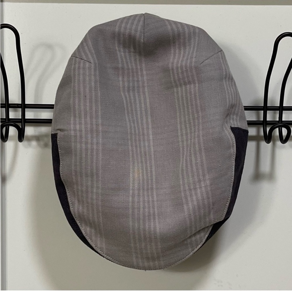 Chic Gray and Black Flat Boutique Cap W/Snap